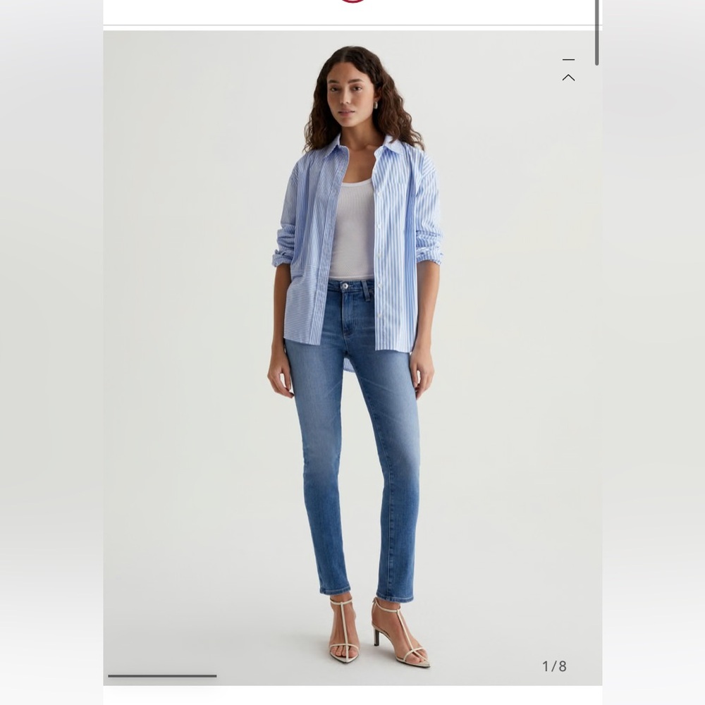 AG Jeans Prima Cigarette Leg Skinny Jeans in Blue